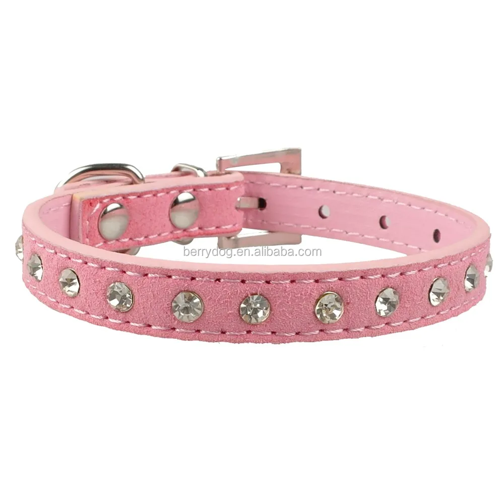 Pet Supplies Puppy Collar Suede Bling Bling Dog Collars Buy Pet