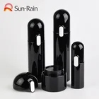 Beauty product 40ml 130ml 160ml new shape PET material black color lotion bottle and jar