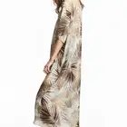 OEM 2017 women clothing long patterned kaftan dress