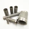 Filter unit 2" 5 inch diameter metallic net filter water treatment 1um stainless steel sintered mesh