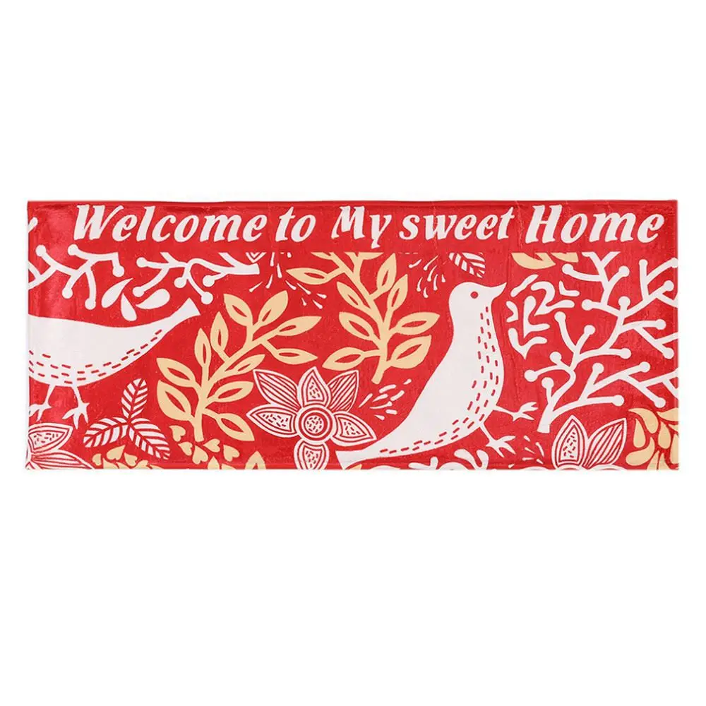 2017 High Quality Lovely Durable Home Bedroom Washable Carpet Bird Pattern Skid Resistance Water Absorption Bathroom Floor Mat