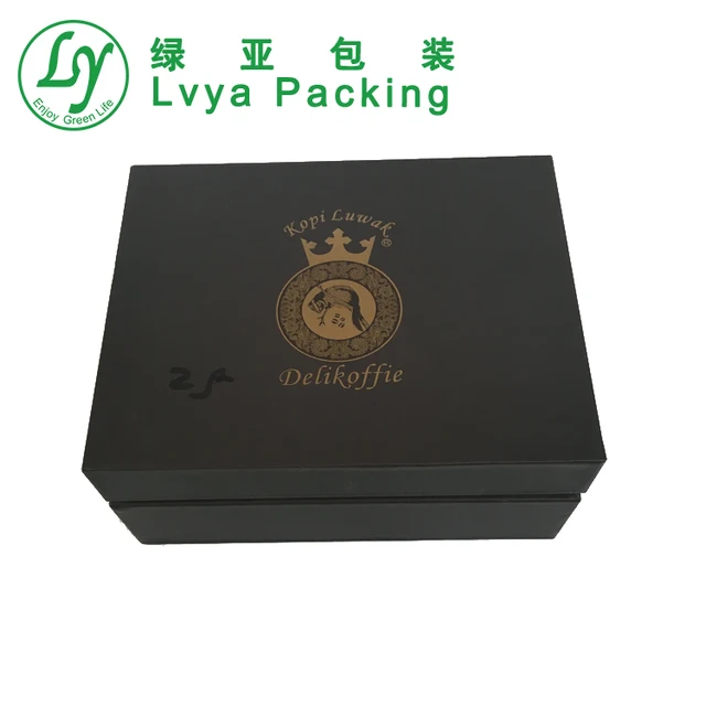 recycle new style custom printing eco friendly black gift box
