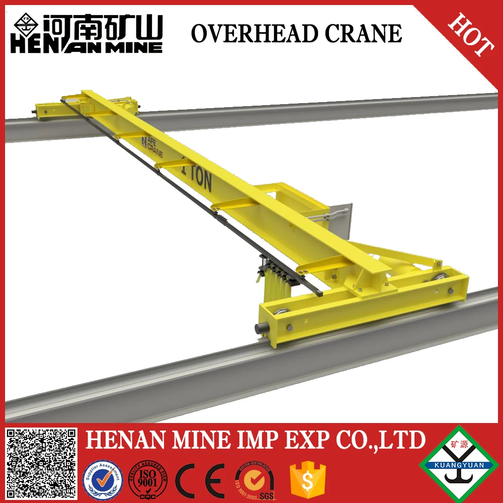 Steel Structure Rail Track Wheel Mounted 10 Ton Single Girder Bridge