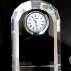 China Supplier New Design Crystal Desk Clock For Souvenir Gift