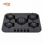 New World Italian Design Black Stoves Gas Hob (PG7051G-AEBR)