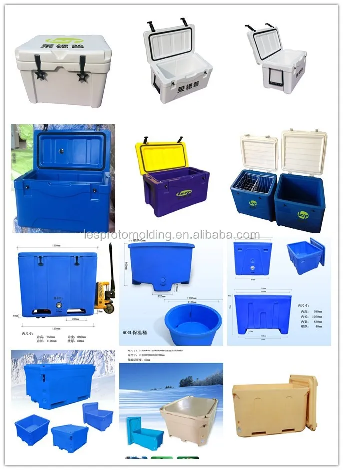 Rotomolded insulated plastic medical cooler box