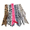 2019 Spring European and American Leopard Printing Small Silk Scarf Female Tied Bag Handle Ribbon Scarf Head Scarf