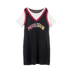 Plus size dress women2019 summer new two pieces sports dress knitting skirt tide buy dresses