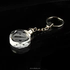 Hot sale LED light different shape crystal keychain