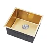 Good quality sink tops scratch resistance stainless steel single-basin undermount steel gold kitchen sink in stock
