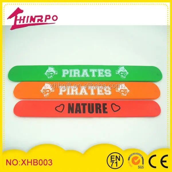 promotion gift silicone slap bracelets slap wristband for kids