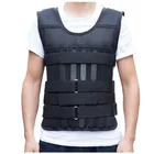 Black Adjustable Breathable Training Weighted Loss Vest for Fitness Not Include Steel Plate