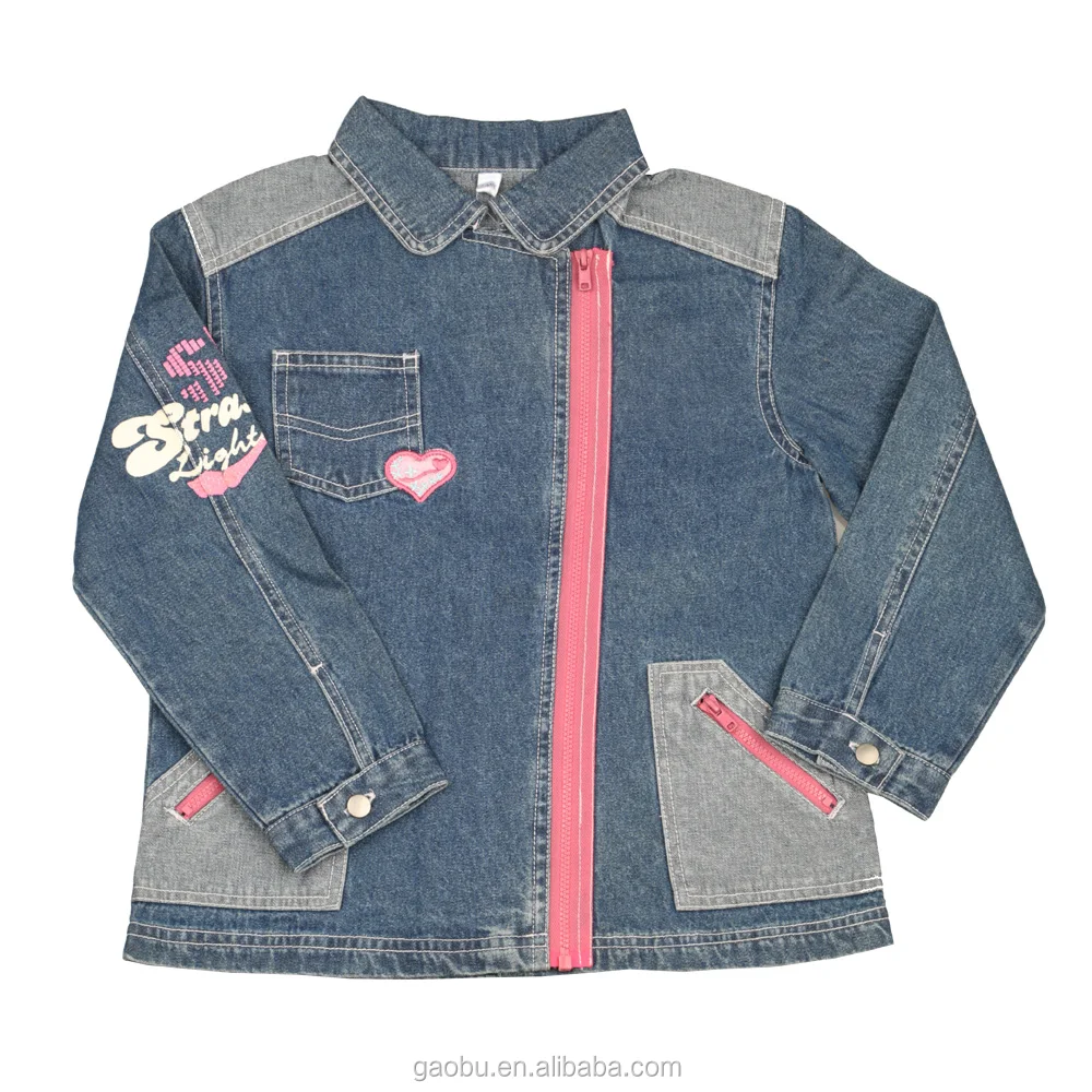 Children Girls Denim Coats / Vintage Coat for Kids Girl 2A-8A / Wholesale Price Jackets Fashion 2016