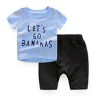 Wholesale Baby clothes sets Short Sleeve T-shirt+Pants 2pcs Summer