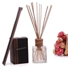 Square Bottle 200ml Fragrance Oil Reed Diffuser with Wooden Cap