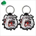 Direct factory custom embroidered key chain personalized message design fabric material