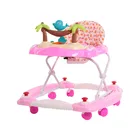 Hot popular cartoon round baby walker music