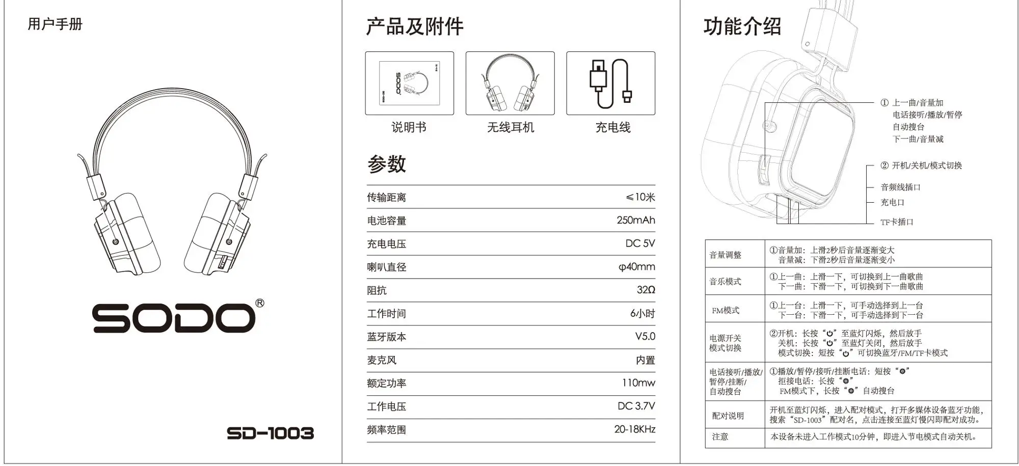 SODO 2019 The Newest Headset BT V5.0 SD-1003 - ANKUX.COM