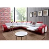 Home furniture lazy boy reclining leather corner sofa with movable headrest and coffee table