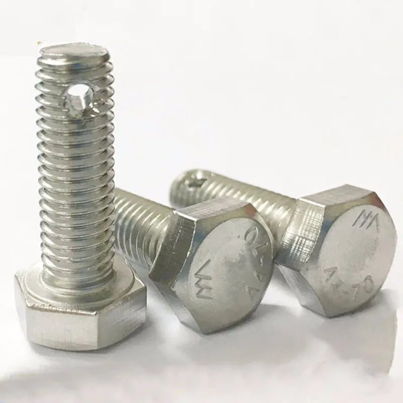 Ss Gs Steel Zinc Plated Plain Hex Bolt With Hole In Head Or End Buy