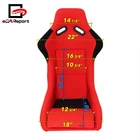 One Pair Universal Full Bucket Automotive Car Spg Profi Style Red Cloth Racing Seat Fabric