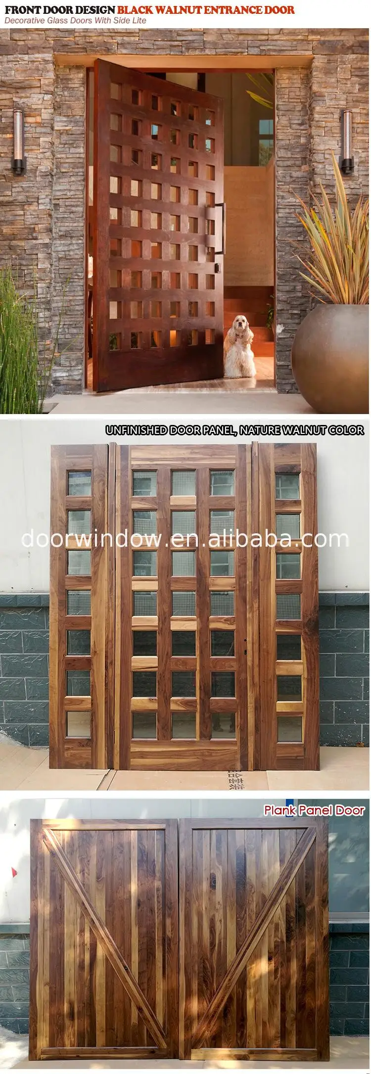 China factory supplied top quality small wooden door six panel interior doors single designs