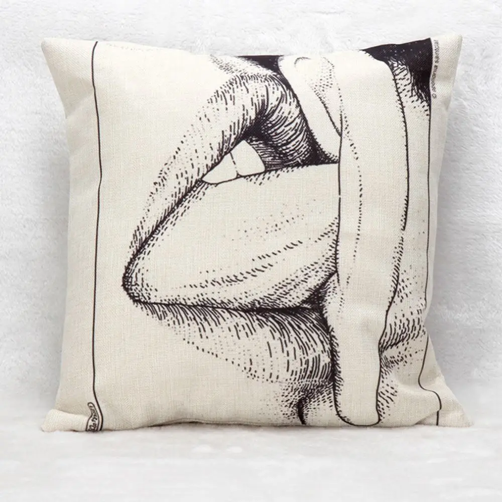 2016 NEW Fashion Design Square Adult Interest Linen Furnishing Cushions Cover Home Office Seat Pillow Cover