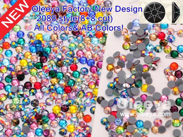 NEW Arrival high shiny SS20 2088 16 cut facets crystal ab China hot fix rhinestones (2)