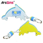 Custom Design Dolphin Shape Foam Key Chain Eva Key Ring Floating Keyring