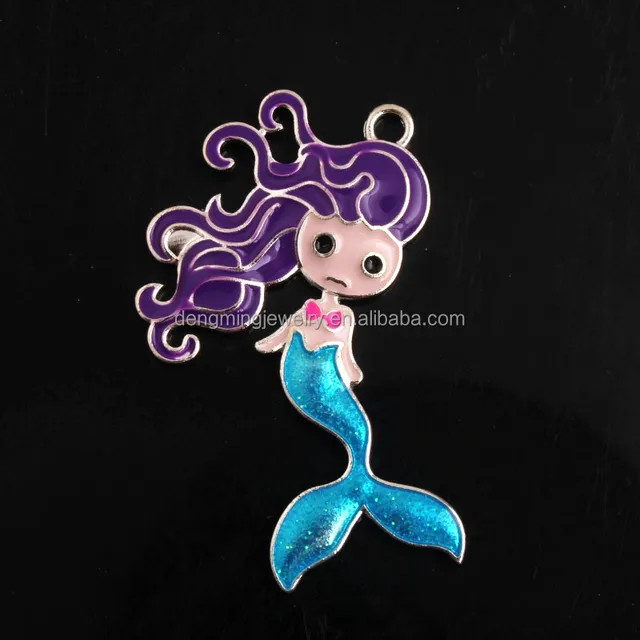 rp-146 wholesales alloy mermaid custom shinny enamel chunky