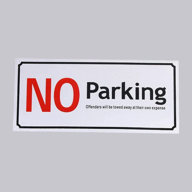 simple style and self adhesive type custom cheap no parking text