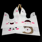 Bunny Plastic Bag Wedding Favors And Gifts Birthday Decoration Kids Favor Rabbit Ear Candy Cookies Plastic Gift Bag