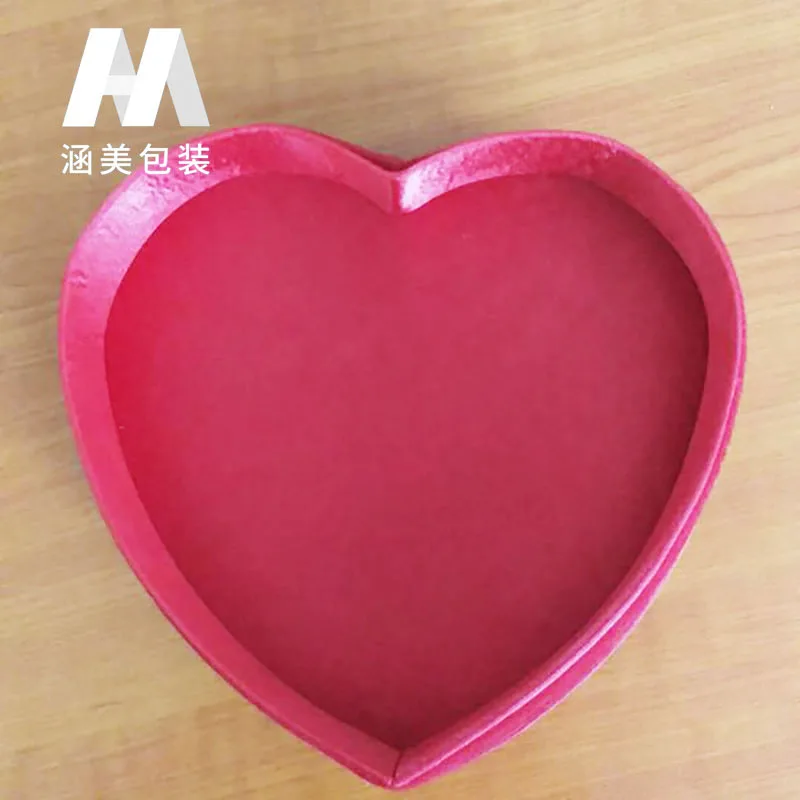 hot sale red romantic heart shaped product packaging box