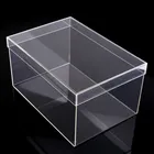 Square Storage Shoe Box Clear Acrylic Flower Jewelry Display with Lid