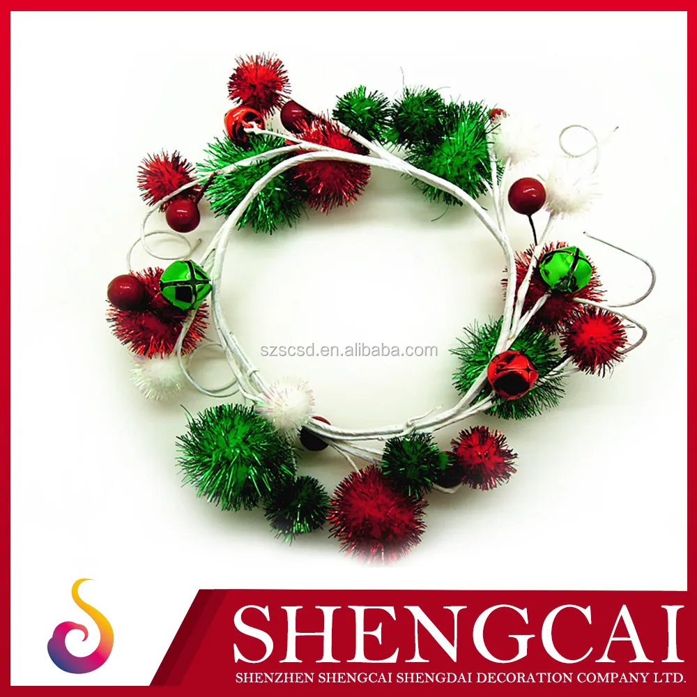 wholesale artificial decorative green christmas wreaths
