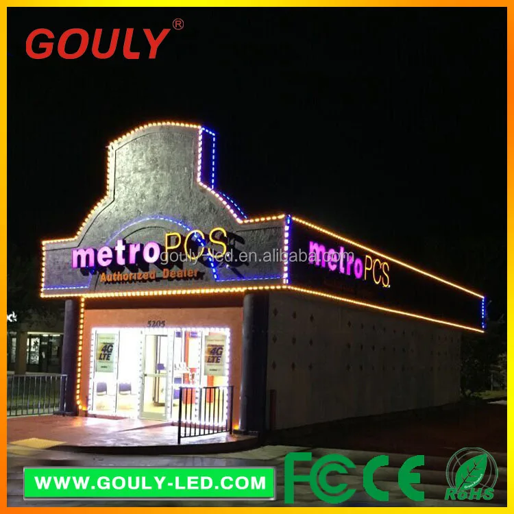 Led Neon Window Border Light 12 Volt Led Lights Store Front Window