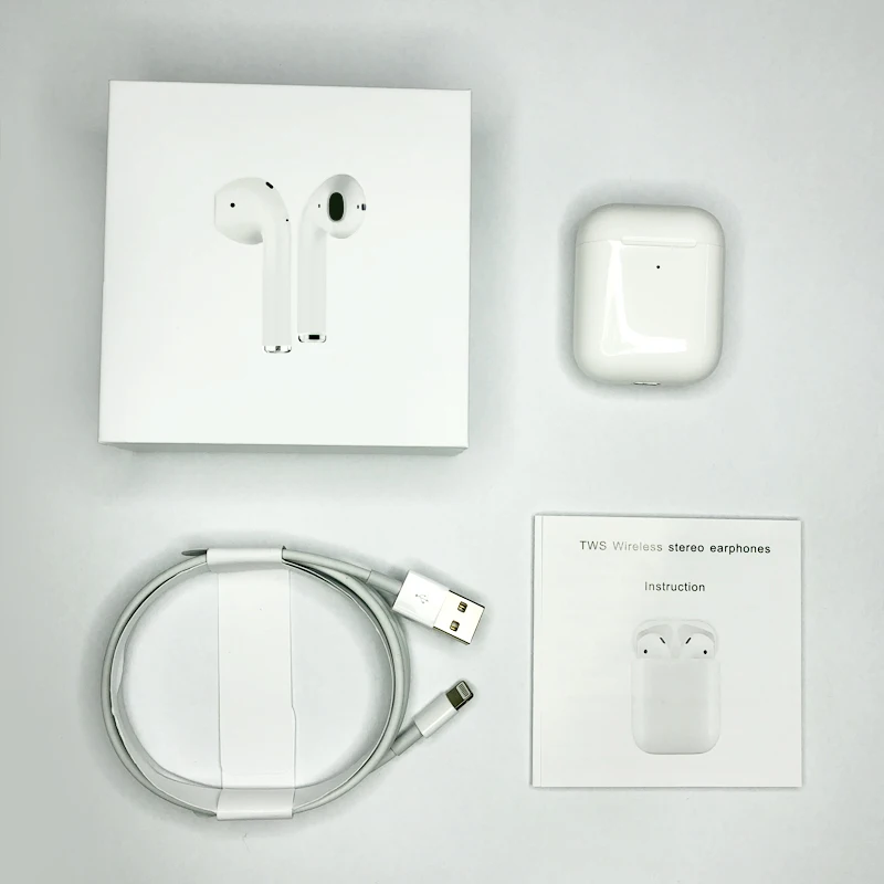 i200 TWS Wireless Earphone With Smart Optical Sensor Qi Wireless Charging Real Battery Display Earbuds for iPhone 1:1 Air 2 - ANKUX.COM