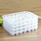 New Fashion Kitchen Refrigerator Custom Logo Printed Food-grade Food Fresh keeping PP Plastic Dumpling Container Lunch Box