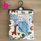 Japan style wholesale double layer digital print minky dot baby blanket