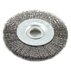 Rust cleaning crimped twist wire wheel brush
