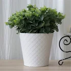 Elegance fine white plain table decoration pottery plants pots / garden decorating ceramic pot for hotel