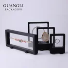 Wholesale 3d floating frame box for necklaces display case, 3d display plastic floating