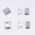 Metal Bikini Bra Clasps For Swimwear Underwear Strap Silver Accessories