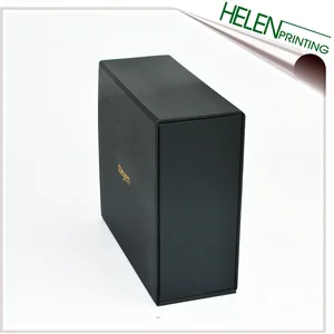 custom gold foil gift cardboard black box packaging
