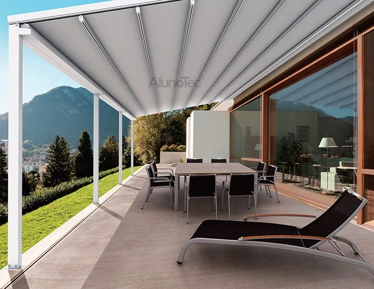 Waterproof Pvc Awning Roof Retractable With Operable Louvers Buy Roof