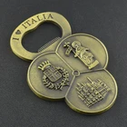 Tourist Attractions souvenir Gold color bottle opener keychain