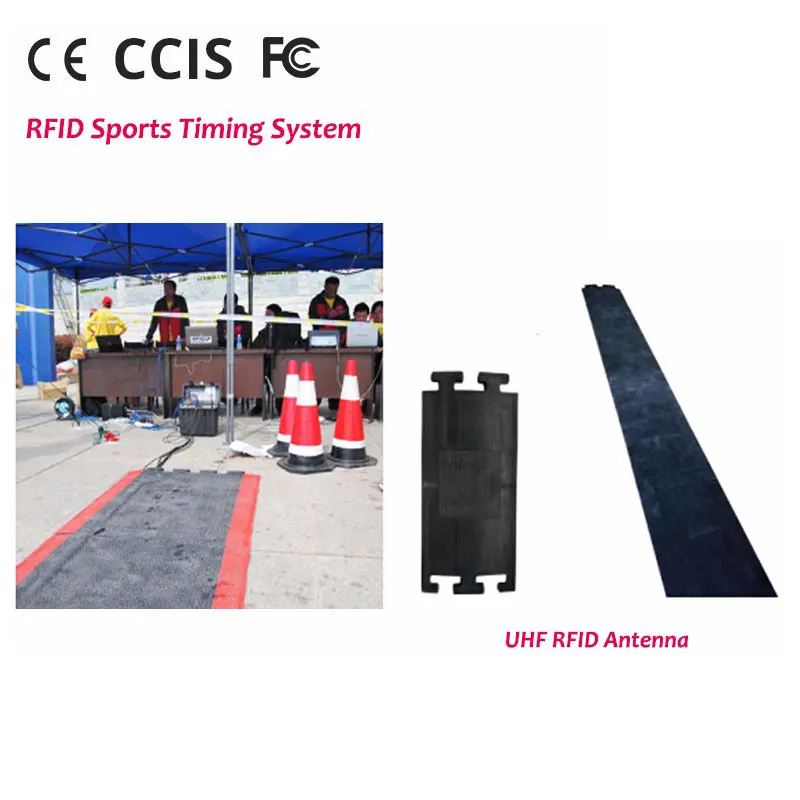 VA-9108 complete rfid sports marathon race timing systems with free software/ 4ports reader / floor mat antenna/ dogbone bib tag