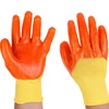 Polyester PVC Dipped Coated Safety Hand Protecting Work Gloves Printed With Logo