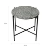 Nordic manufacturer round foldable KD metal coffee tea table with terrazzo dropshipping tables furniture