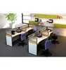 China manufacturer white modern cubicle 2-person computer chair workstation